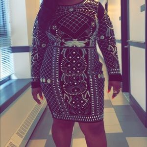 Velvet Jeweled Dress